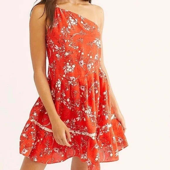 NWT Free People All Mine mini dress in red - Picture 2 of 16